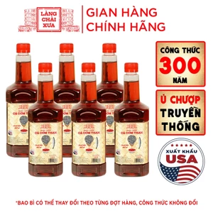 THÙNG 6 CHAI Nước Chấm Cá Cơm Than 1 LÍT Làng Chài Xưa chai nhựa cao cấp