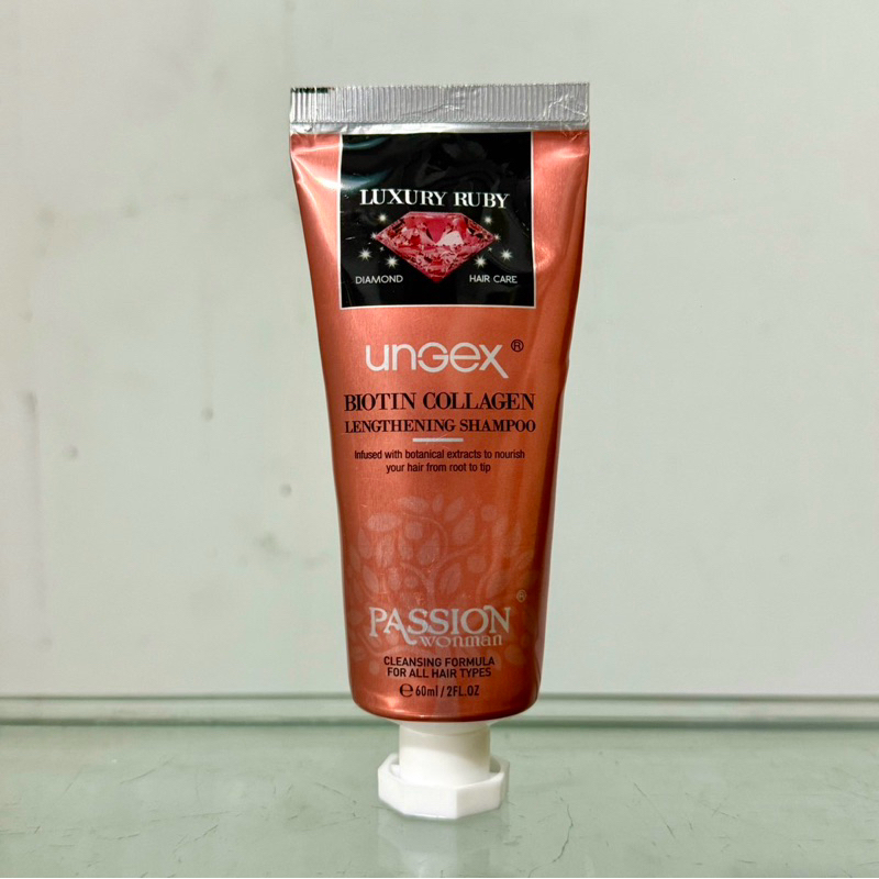 Set dầu gội xả Luxury Biotin Collagen Ungex Passion hương nước hoa travel size du lịch 60ml*2 - Màu hồng