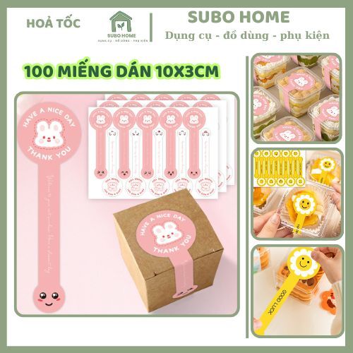 100 miếng tem dán tự dính dài ép kim màu hồng vàng niêm phong trang trí ...