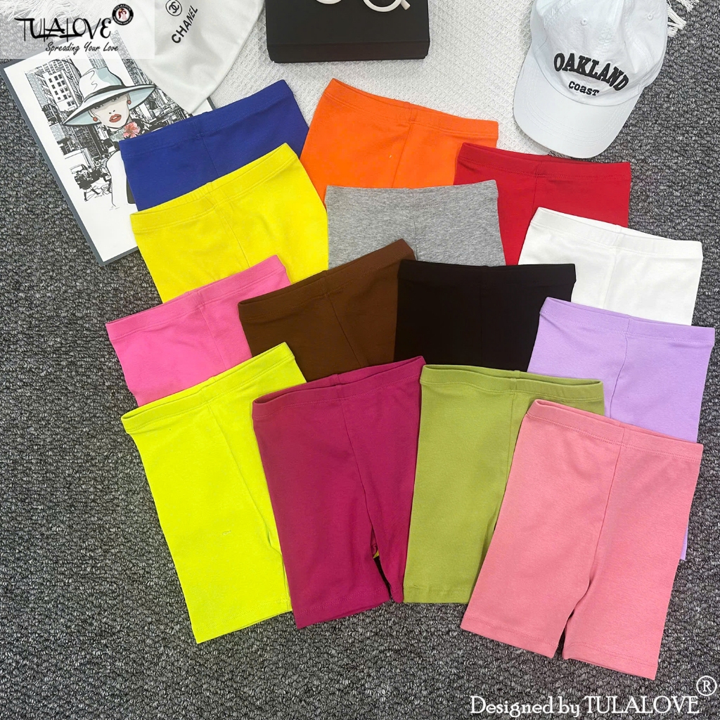 LEGGING ĐÙI CHO BÉ Vải Co Dãn Cực Tốt Lên Ôm Siêu Yêu, Quần Leggin, Quần Biker Thun Bé Gái Tulalove - 1