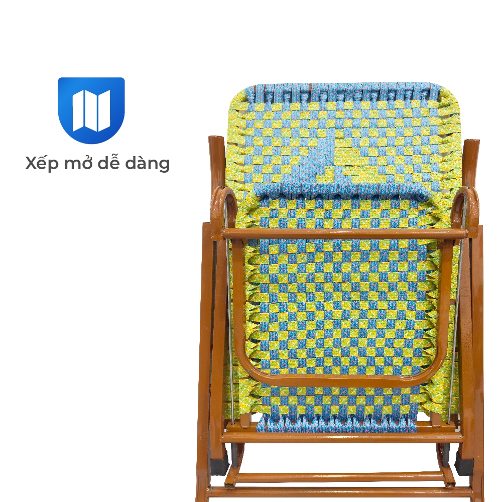 Ghế xếp gấp gọn Felix QUI PHÚC, dây nhựa, thoáng khí, dễ dàng di chuyển, thoải mái, thư giãn