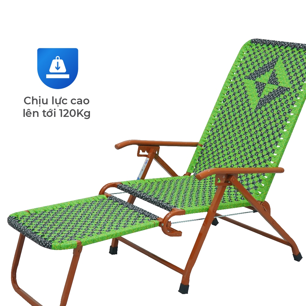 Ghế xếp gấp gọn Felix QUI PHÚC, dây nhựa, thoáng khí, dễ dàng di chuyển, thoải mái, thư giãn