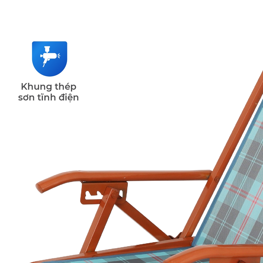 Ghế xếp gấp gọn Felix QUI PHÚC, lưng lưới bền chắc, tiện lợi, an toàn, chắc chắn, có gác chân
