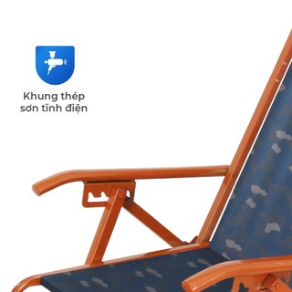 Ghế xếp gấp gọn Felix QUI PHÚC, lưới vải bền chắc, thoáng khí, tiện lợi, an toàn, chắc chắn, có gác chân