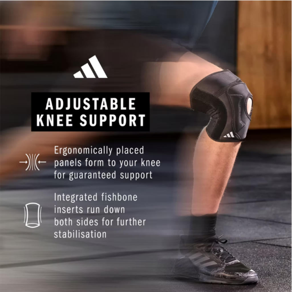 Bó Gối, Băng Gối Thể Thao Thun Co Giãn ADIDAS ADSU-1500 Adjustable Knee Support (1 Cái) - Chính Hãng