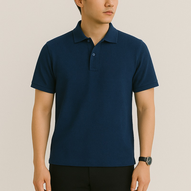 Áo Polo Nam Ngắn Tay Cổ Bẻ Basic – Vải Cá Sấu Poly Cao Cấp, Co Giãn 4 Chiều, Form Chuẩn, Menswear Lịch Lãm