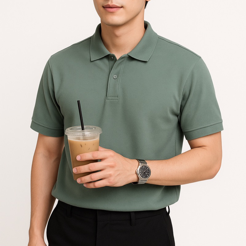 Áo Polo Nam Ngắn Tay Cổ Bẻ Basic – Vải Cá Sấu Poly Cao Cấp, Co Giãn 4 Chiều, Form Chuẩn, Menswear Lịch Lãm
