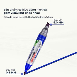 Combo 2-5-10 Bút Lông Dầu Lớn 2 Đầu PM-09 Loại Tốt Mực Bám Dính Tốt