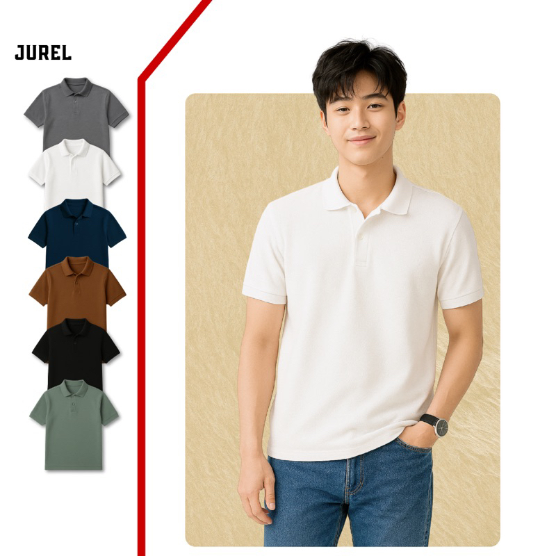 Áo Polo Nam Ngắn Tay Cổ Bẻ Basic – Vải Cá Sấu Poly Cao Cấp, Co Giãn 4 Chiều, Form Chuẩn, Menswear Lịch Lãm