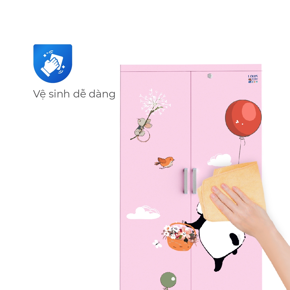 Tủ nhựa Louis QUI PHÚC, tủ treo quần áo, kích thước lớn, chắc chắn, tiện dụng, an toàn, tặng kèm móc