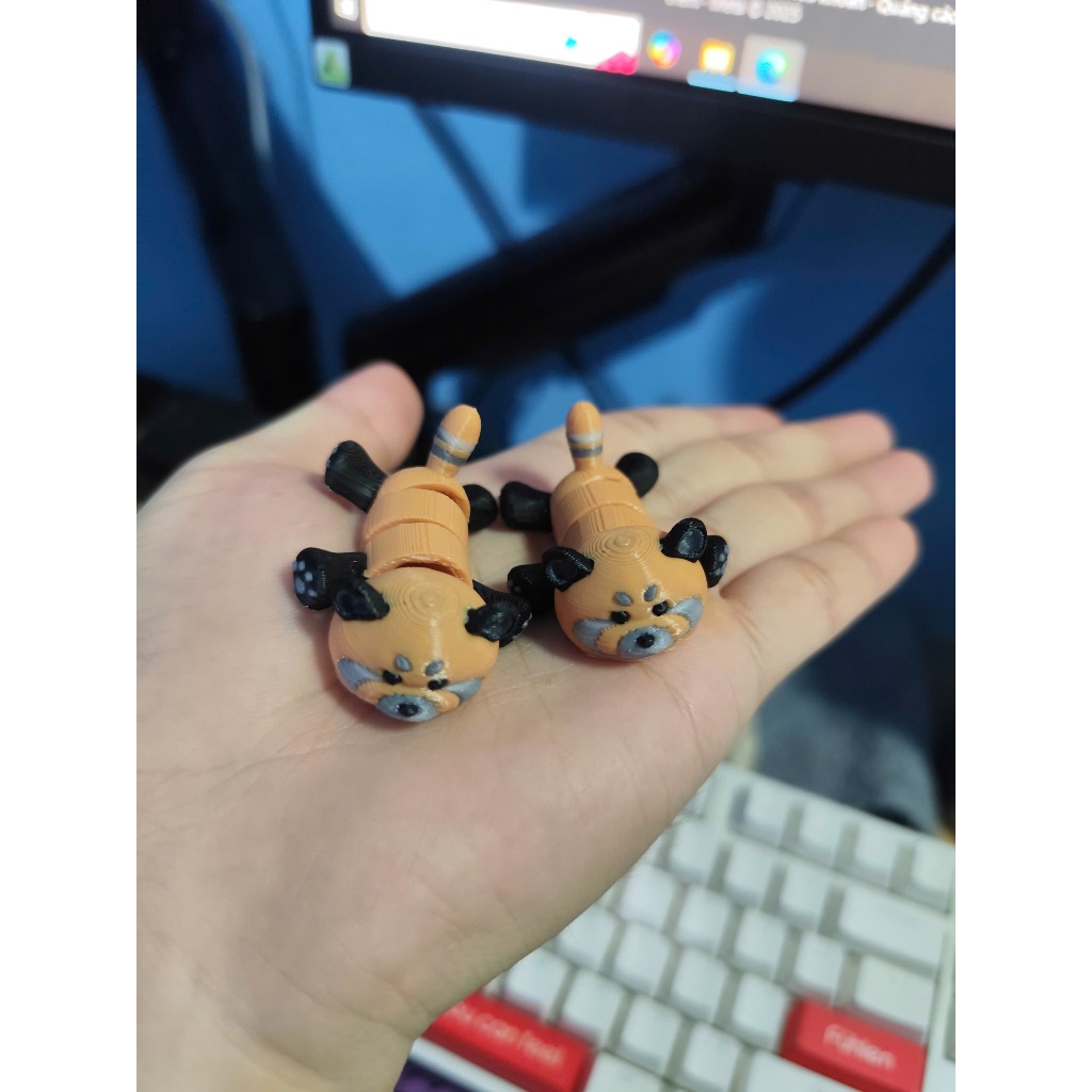 Đồ Chơi Móc Khóa In 3D Gấu Trúc Đỏ Mini Siêu Dễ Thương