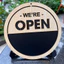 Mẫu Bảng gỗ open closed 2 mặt thông báo mở cửa đóng cửa treo trang trí cửa hàng, quán cà phê thiết kế theo yêu cầu
