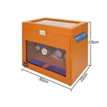 Tủ Đồng Hồ Cơ ACBOW 4 Xoay + 6 Tĩnh Kèm Ngăn Trang Sức [Màu Nâu Cam Đất] Sang Trọng Cao Cấp - Hộp Quay Tích Cót Đồng Hồ — ảnh 4