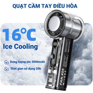 Quạt cầm tay mini có dây đeo Tốc độ gió 100~200 quạt bán chạy tích hợp pin, màn hình LED