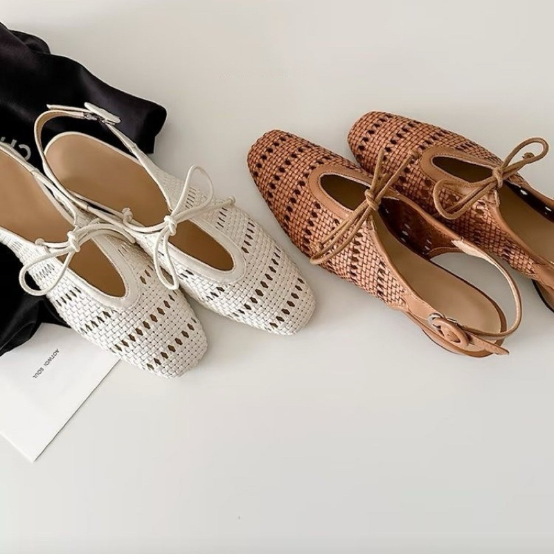 Giày rọ slingback gót vuông 5cm vintage- ORD | Shopee Việt Nam