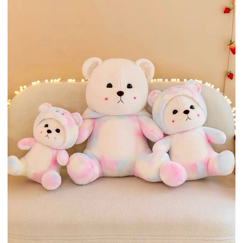 Gấu Bông Lena Stitch Xanh, Thú Nhồi Bông Hình Gấu Lena Stitch tai dài Màu Xanh Dễ Thương