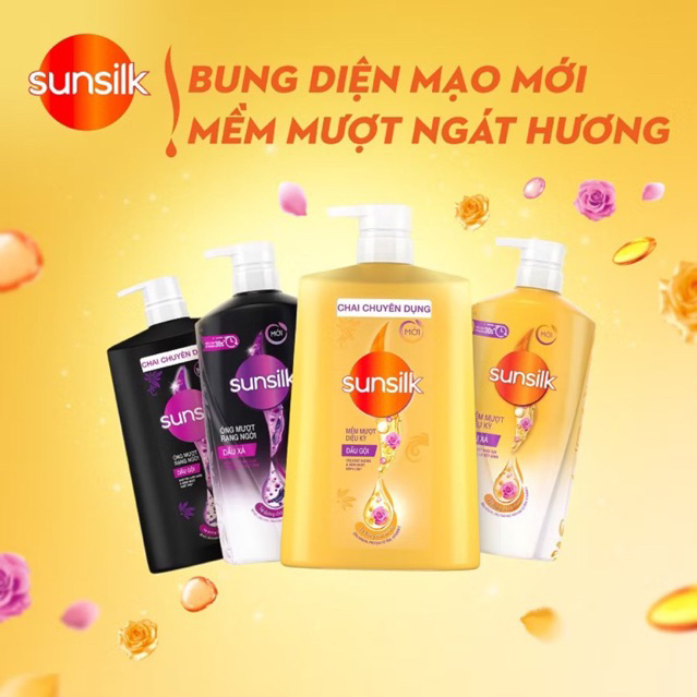 Sunsilk Dầu Gội Chuyên Dụng 1.4Kg Vàng Mềm Mượt Diệu Kỳ-Đen Óng Mượt Rạng Ngời