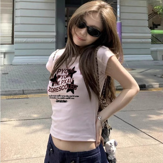áo thun ôm body hồng áo nữ style hàn quốc áo phông nữ cotton 100% Eleclassm mùa hè local brand