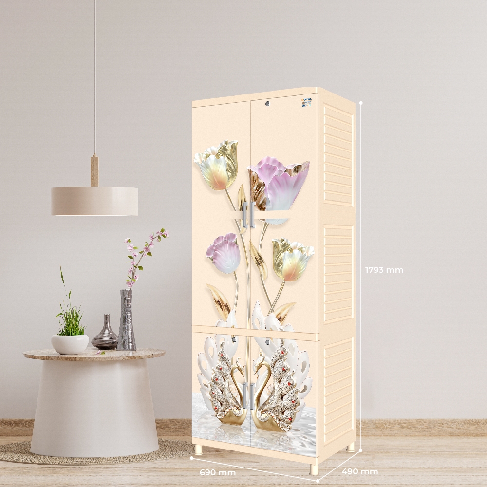 Tủ nhựa Royal QUI PHÚC, tủ treo quần áo rộng rãi, bền chắc, tiện lợi, an toàn sức khoẻ, tặng kèm móc