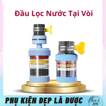 Bộ 2 Đầu lọc vòi lọc nước 6 tầng trực tiếp tại vòi,hổ trợ lọc phèn, lọc cặn bẩn.tiết kiệm nước#