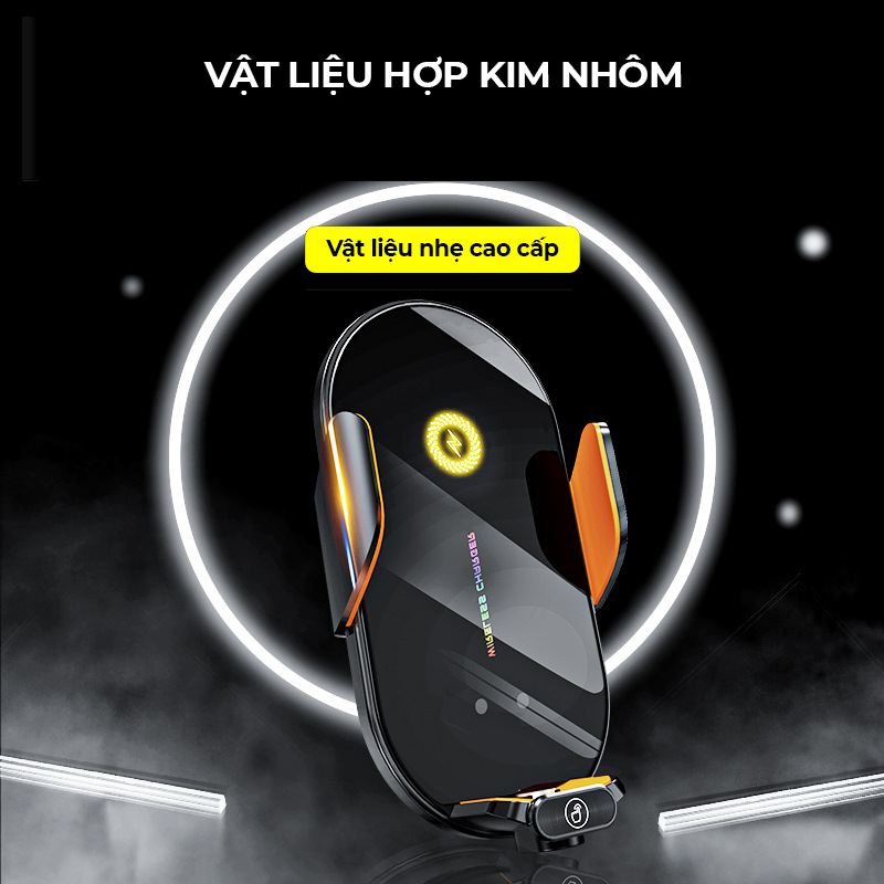 Giá đỡ điện thoại kẹp cửa gió ô tô xoay 360° kiêm sạc nhanh 66W  tự điều chỉnh thông minh, tiện lợi cho mọi dòng xe C3
