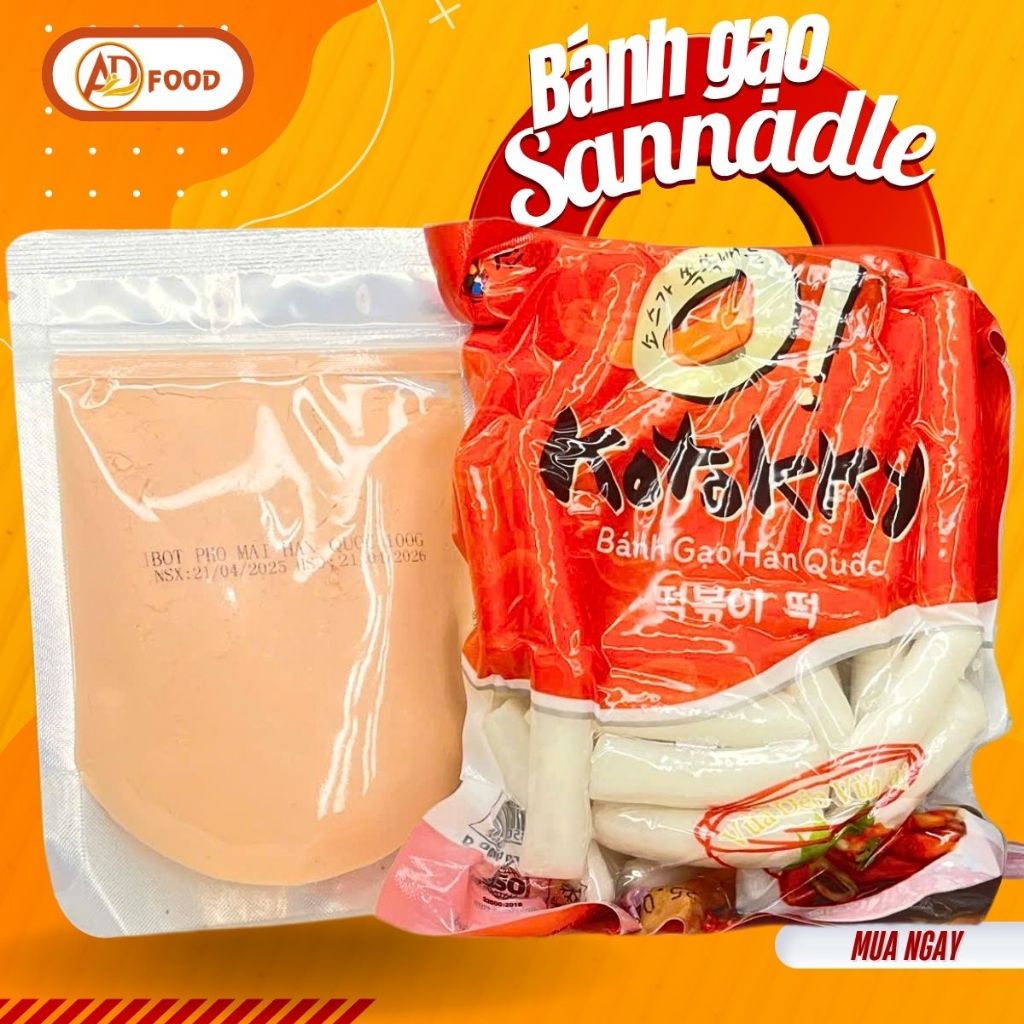 1kg bánh gạo kèm sốt và bột phô mai