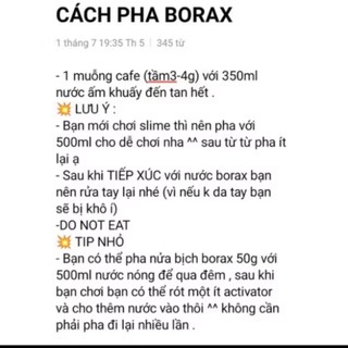 Bột Borax/ Hàn the 100gr Mỹ, nguyên liệu làm slime