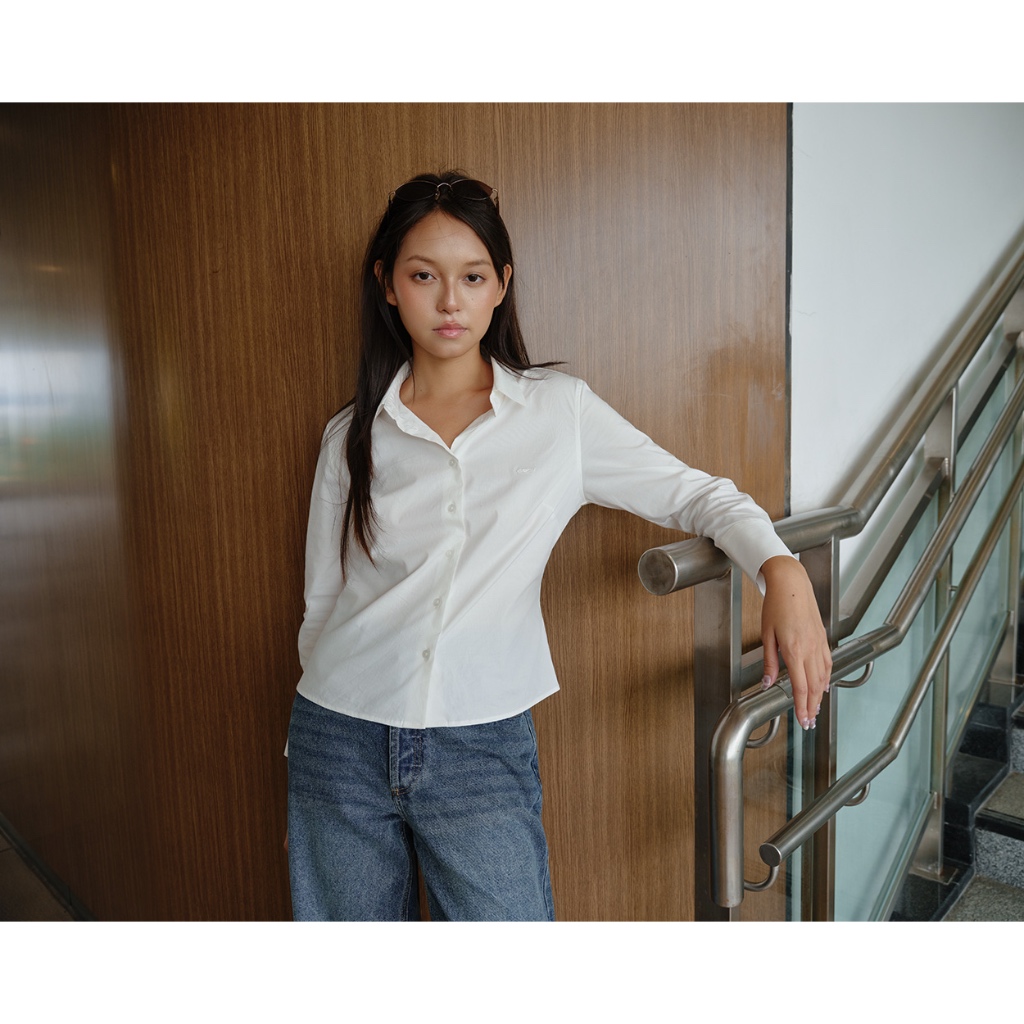 TheBlueTshirt - Áo sơ mi ôm dáng nhẹ măng sét to kiểu pháp cho nữ - Miss 90s Shirt - Women
