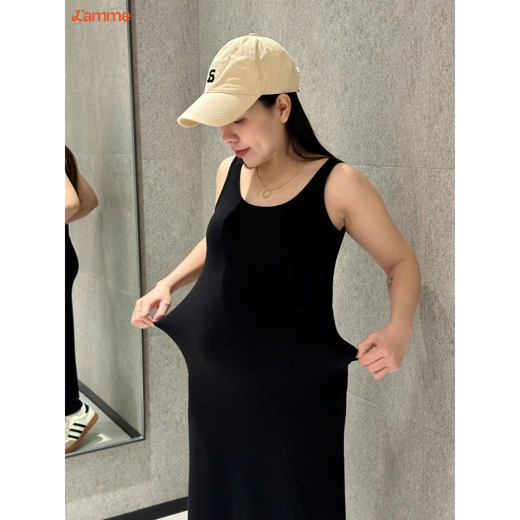 Váy body, váy ôm co giãn JIMY DRESS chất thun cotton co giãn thâm hút tốt, sợ vải thực vật hạn chế bai xù BY L'AMME