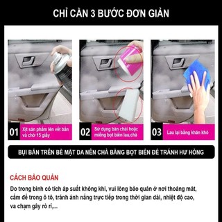 Chai xịt vệ sinh ghế da và nội thất ô tô đa năng dạng bọt Flamingo F002 chai 650ml vệ sinh sofa ghế nỉ hàng chính hãng