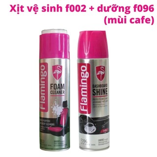 Chai xịt vệ sinh ghế da và nội thất ô tô đa năng dạng bọt Flamingo F002 chai 650ml vệ sinh sofa ghế nỉ hàng chính hãng