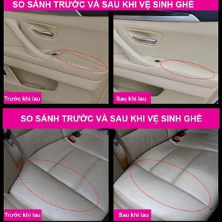 Chai xịt vệ sinh ghế da và nội thất ô tô đa năng dạng bọt Flamingo F002 chai 650ml vệ sinh sofa ghế nỉ hàng chính hãng