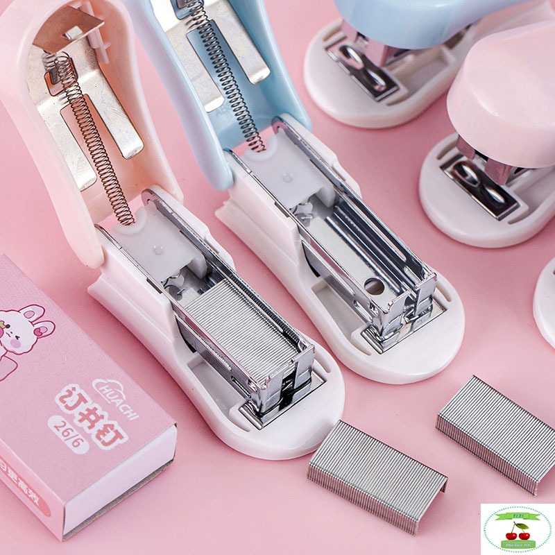 Bộ Dập Ghim Dễ Thương, Bộ Dập Ghim Mini Hình Thỏ Phi Hành Gia (Tặng kèm Hộp Ghim Bấm)