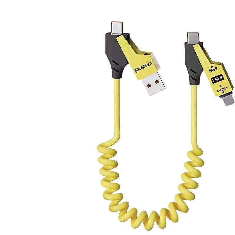 Cáp Sạc Nhanh 3 In 1, Dây Sạc Bọc Dù 100W Tích Hợp 3 Cổng Micro Usb Type C - ảnh 8