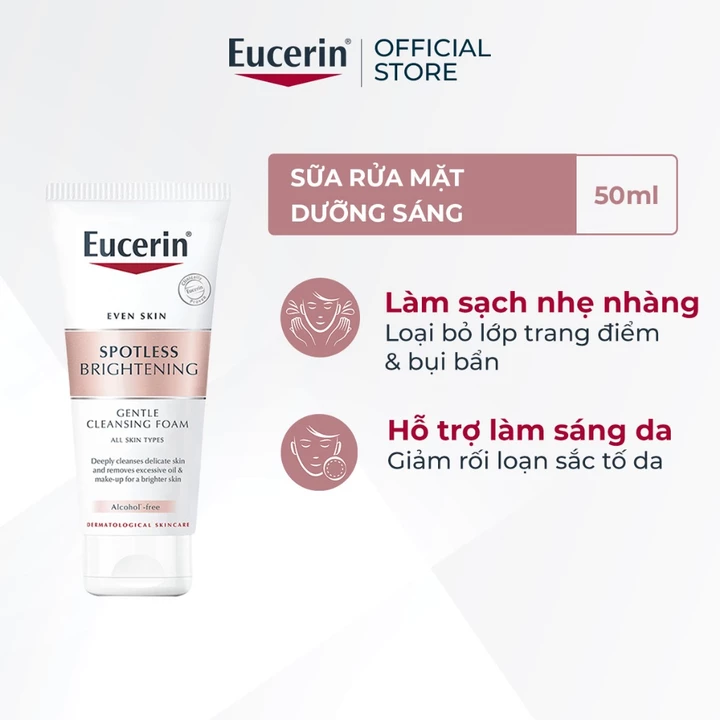 Sữa rửa mặt tạo bọt dưỡng sáng Eucerin Spotless Brightening Cleansing Foam 50ml | Sữa rửa mặt sáng da | Skincare – 2