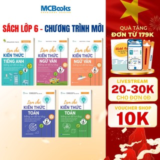 Sách - Combo Làm chủ kiến thức  bằng sơ đồ tư duy lớp 6 Toán - Ngữ Văn - Tiếng Anh