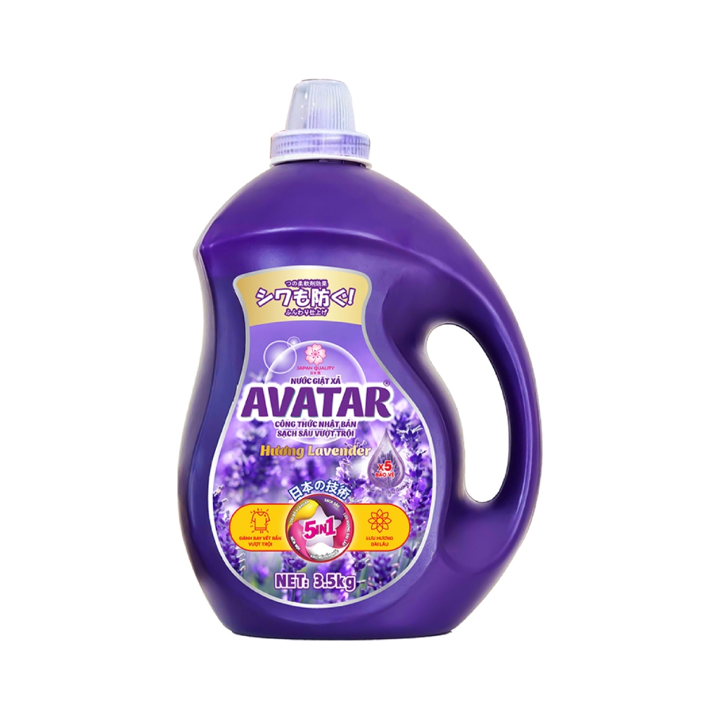 Nước Giặt Xả Avatar 5 Trong 1 Hương Lavender 3,5kg