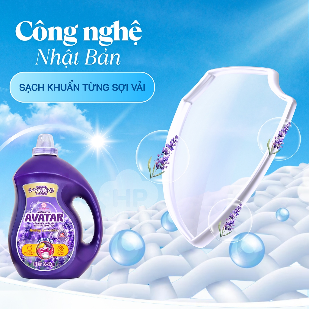 Nước Giặt Xả Avatar 5 Trong 1 Hương Lavender 3,5kg