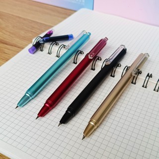 4 Bút Máy Bấm EF Chất Liệu ABS .Bút Sử Dụng Cả Mực Khô Và Mực Lọ.