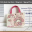 Túi Vải Canvas Hoạt Hình, Túi Tote Vải, Dung Tích Lớn, Dễ Thương, Đa Năng, Tiện Lợi,Túi Vải Dễ Thương