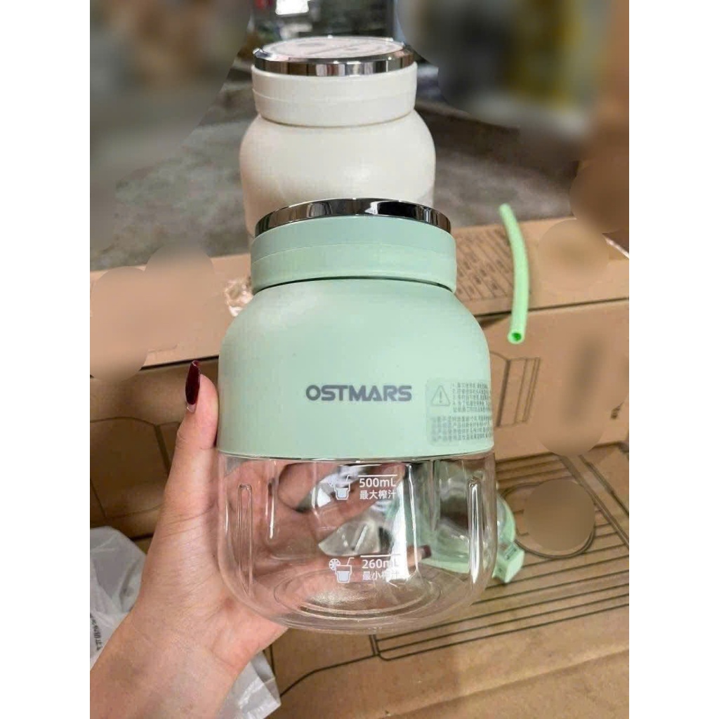 MÁY XAY SINH TỐ TÍCH ĐIỆN CẦM TAY KIÊM BÌNH NƯỚC KÈM ỐNG HÚT - DUNG TÍCH 500ML