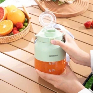 MÁY XAY SINH TỐ TÍCH ĐIỆN CẦM TAY KIÊM BÌNH NƯỚC KÈM ỐNG HÚT - DUNG TÍCH 500ML