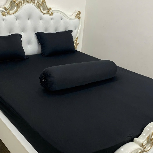 Vỏ Gối Ôm Chất Liệu Thun Hàn Quốc Trơn Màu Đen - Nhà Shy Home Decor