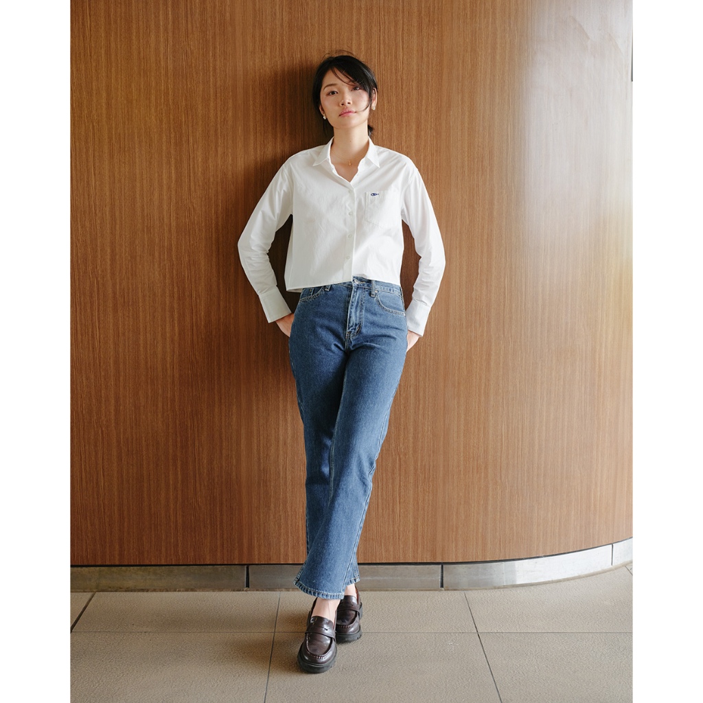 TheBlueTshirt - Áo sơ mi croptop tay dài măng sét kiểu Pháp - Paris Crop Shirt