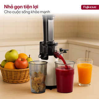 Máy Ép Chậm Mini Fujihome SJ06 – Nhỏ Gọn, Ép Kiệt, Giữ Trọn Dưỡng Chất - Bảo Hành 12 Tháng
