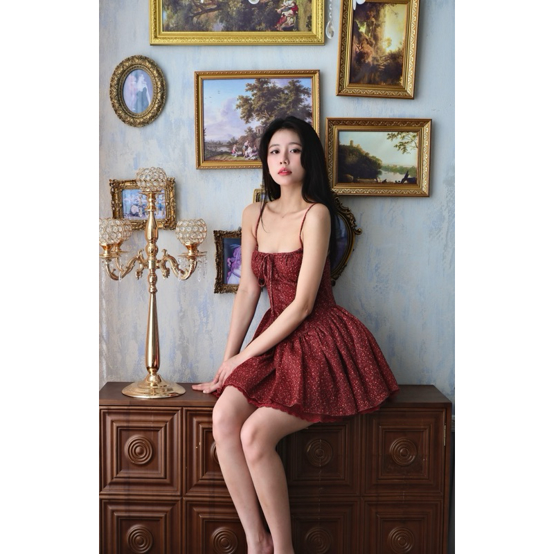 Váy Dolly - Váy thiết kế Sassysis tùng phồng vải ren