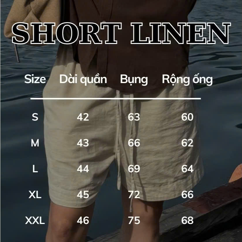 Quần Short Nam Ống Đứng Chất Linen Cao Cấp Mát Mẻ Giữ Form Phong Cách Hàn Quốc Thời Trang Hè Nhà Halley H48