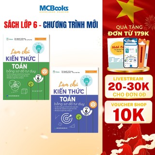 Sách - Combo Làm chủ kiến thức toán bằng sơ đồ tư duy lớp 6