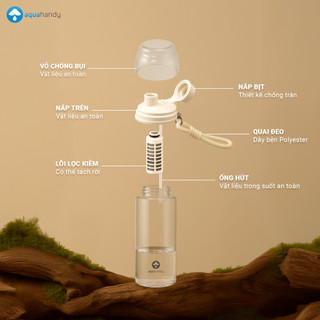 Bình Tạo Nước Kiềm Di Động AlkaGo - Bình Nước Nhựa ABS Văn Phòng Nhỏ Gọn, An Toàn, Bảo Hành 5 Năm