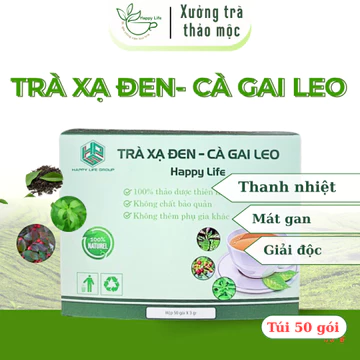 Trà Xạ Đen Cà Gai Leo HappyLife (Đạt OCOP 3 Sao) Mát Gan Thanh Nhiệt Giải Độc, Giảm Men Gan